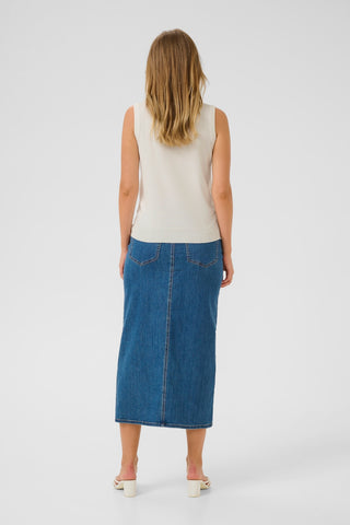 Lizza Knit Vest in Chalk