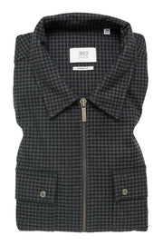 Modern Fit Shacket in Black Check