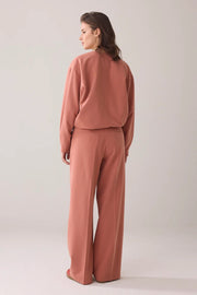 Soft Blouson Jacket With Flap Pockets in Sepia Blush