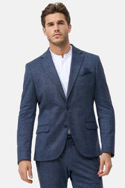 Jersey Suit With Drawstring Waist Pant in Navy