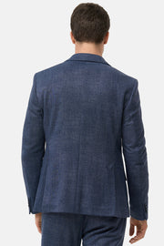 Jersey Suit With Drawstring Waist Pant in Navy