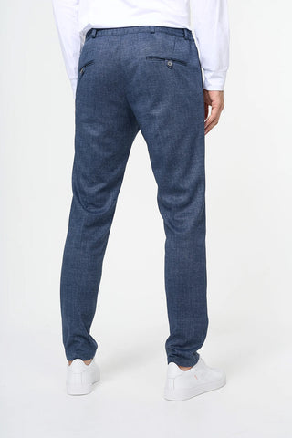 Jersey Suit With Drawstring Waist Pant in Navy
