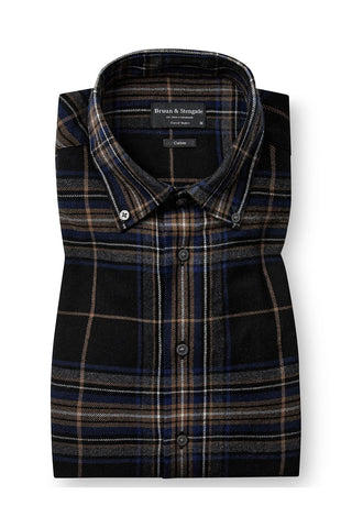 Shanin Long Sleeve Casual Shirt in Blue Check