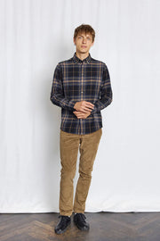 Shanin Long Sleeve Casual Shirt in Blue Check