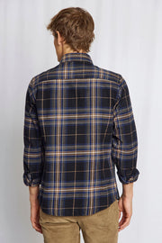 Shanin Long Sleeve Casual Shirt in Blue Check