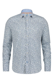 Long-Sleeved Beach Bike Print Shirt in Blue