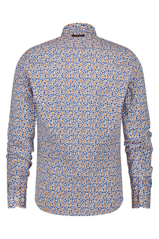 Long-Sleeved Sport Shirt With Watercolour Dots in Sand