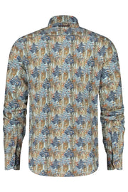 Long-Sleeved Sport Shirt in Light Blue Wilderness Print