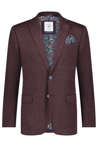 Piqué Blazer in Dark Grey or Burgundy