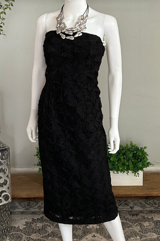 Fancy Fleur Strapless Dress in Black Floral