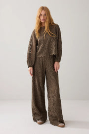 Lace Blouse in Dark Camo