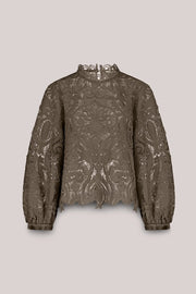 Lace Blouse in Dark Camo