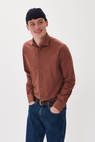 Marc Long-Sleeved Cross-Hatch Sport Shirt in 4 Colours