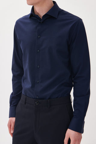 Marc Long-Sleeved Cross-Hatch Sport Shirt in 4 Colours