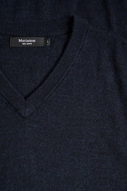 Theodore Knit Sweater Vest in Dark Navy
