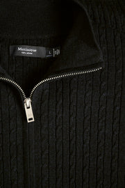 Mason Merino-Wool, Quarter-Zip Cable Sweater in 2 Colours