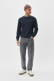 Triton Crew-Neck Cable-Knit Sweater in 2 Colours