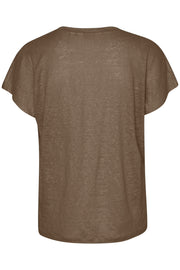 Axelines V-Neck Linen T-Shirt in 3 Colours