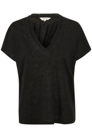 Axelines V-Neck Linen T-Shirt in 3 Colours