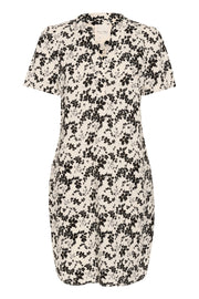 Aminase Dress in Black Contrast Flower Print