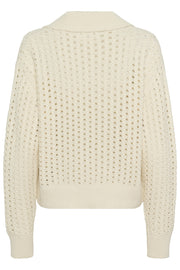 Naiya Knitted Sweater in Whitecap Grey