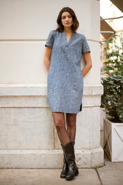 Aminase Dress in Black Contrast Flower Print