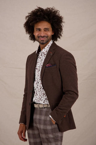 Pique Sport Coat in Chocolate Brown