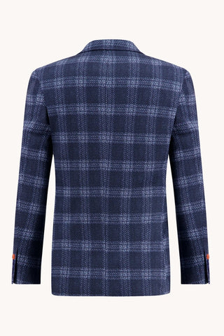 Travel Windowpane Sport Coat in Classic Blue