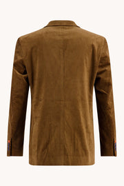 Ribbed Sport Coat in Chocolate Brown