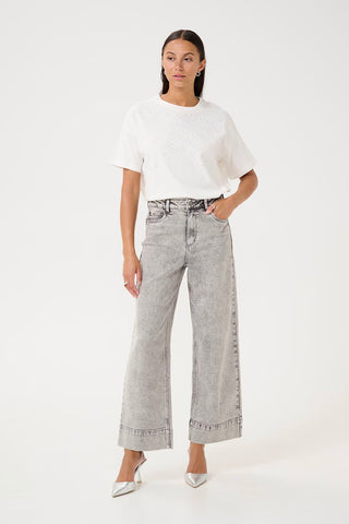 Amelia 7/8 Crop Jeans in Grey Washed Denim