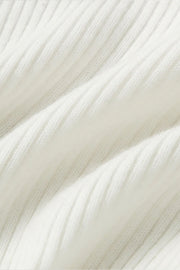 Fine Knit Wool Sweater in White