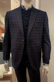 Conway Sports Jacket in Charcoal-Midnight Check