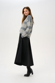 Lio Iris Long Skirt in Black