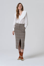 Plaid Long Skirt