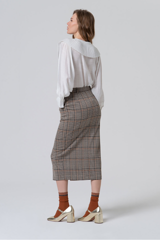 Plaid Long Skirt