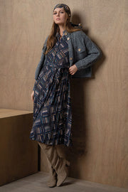 Cable Cardigan Sweater in Grey