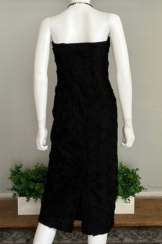 Fancy Fleur Strapless Dress in Black Floral