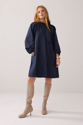 Taft Dress in Midnight Blue
