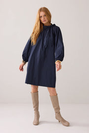 Taft Dress in Midnight Blue