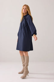 Taft Dress in Midnight Blue