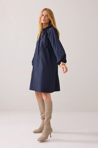 Taft Dress in Midnight Blue
