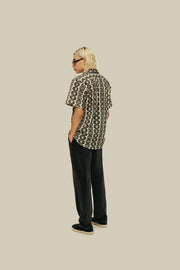 Hypnotise Cuba Net Shirt in Black Print