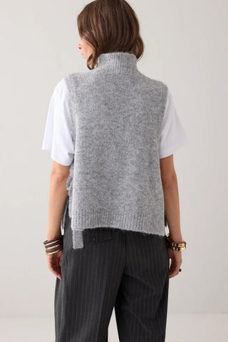 Embellished Spencer Cozy Melange Knit in Mist