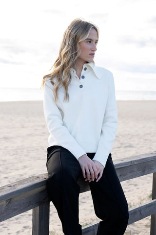 Oversized Collar Sweater in Ivory