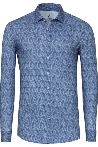 Long Sleeve Casual Shirt in Light Blue Paisley