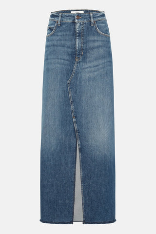 Harlow Jean Skirt in Medium Blue Wash