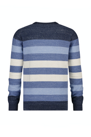 Mélange Striped Reels Sweater in Blue