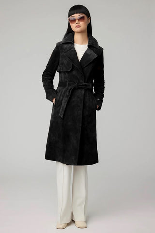 Alexis Suede Trench Coat in 2 Colours