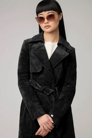 Alexis Suede Trench Coat in 2 Colours