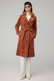 Alexis Suede Trench Coat in 2 Colours